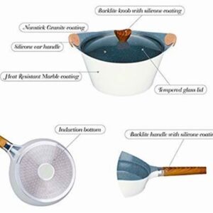 19 pcs nonstick granite coating cookware