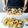 2 PIECE GLASS BROSILLICATE BAKE PAN