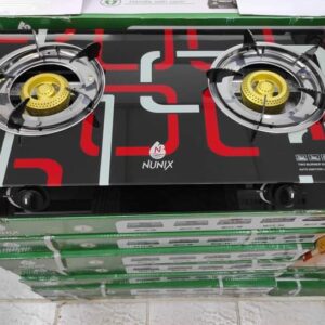 Nunix Gas-stove Double Burner Glass Top