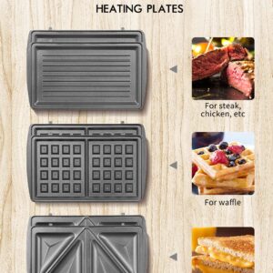 3 in 1 Waffle Maker Sandwich Maker and Grill