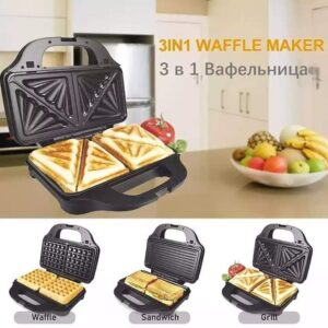 3 in 1 Waffle Maker Sandwich Maker and Grill