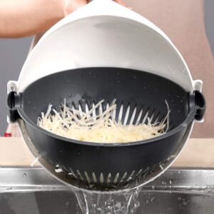 9 in 1 Magic Multifunctional Rotate Vegetable Cutter with Drain Basket