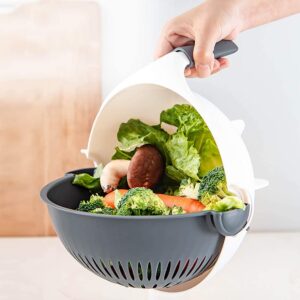 9 in 1 Magic Multifunctional Rotate Vegetable Cutter with Drain Basket