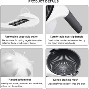 9 in 1 Magic Multifunctional Rotate Vegetable Cutter with Drain Basket