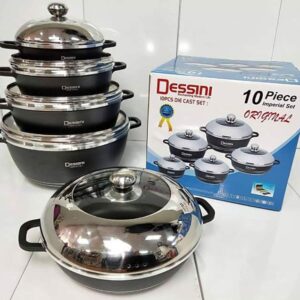 Dessini 10 Pcs Non-Stick Cooking & Serving Pots & Pans