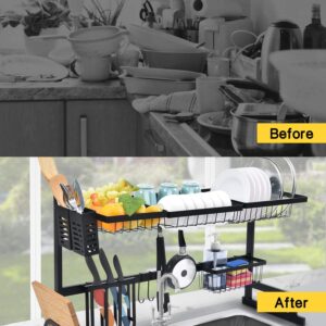Over The Sink Dish Drying Kitchen Rack Organizer