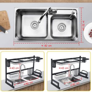 Over The Sink Dish Drying Kitchen Rack Organizer