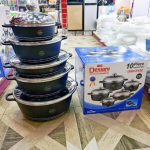 Dessini 10 Pcs Non-Stick Cooking & Serving Pots & Pans