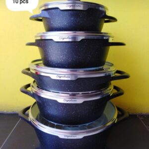 Signature 10 PCS Granite Die Cast Non-stick Cookware Set