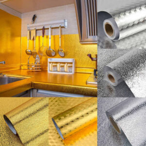 Adhesive waterproof shelf liners