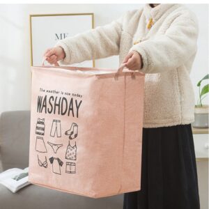 Laundry basket with Foldable Linen Handles
