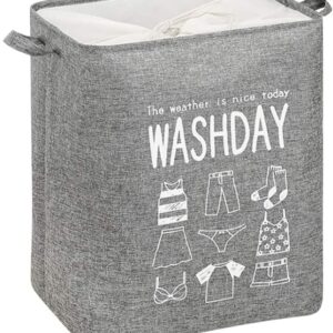 Laundry basket with Foldable Linen Handles