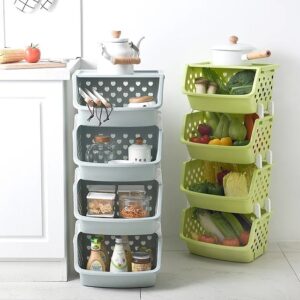 4 Tier Kitchen Multipurpose Rack with lid
